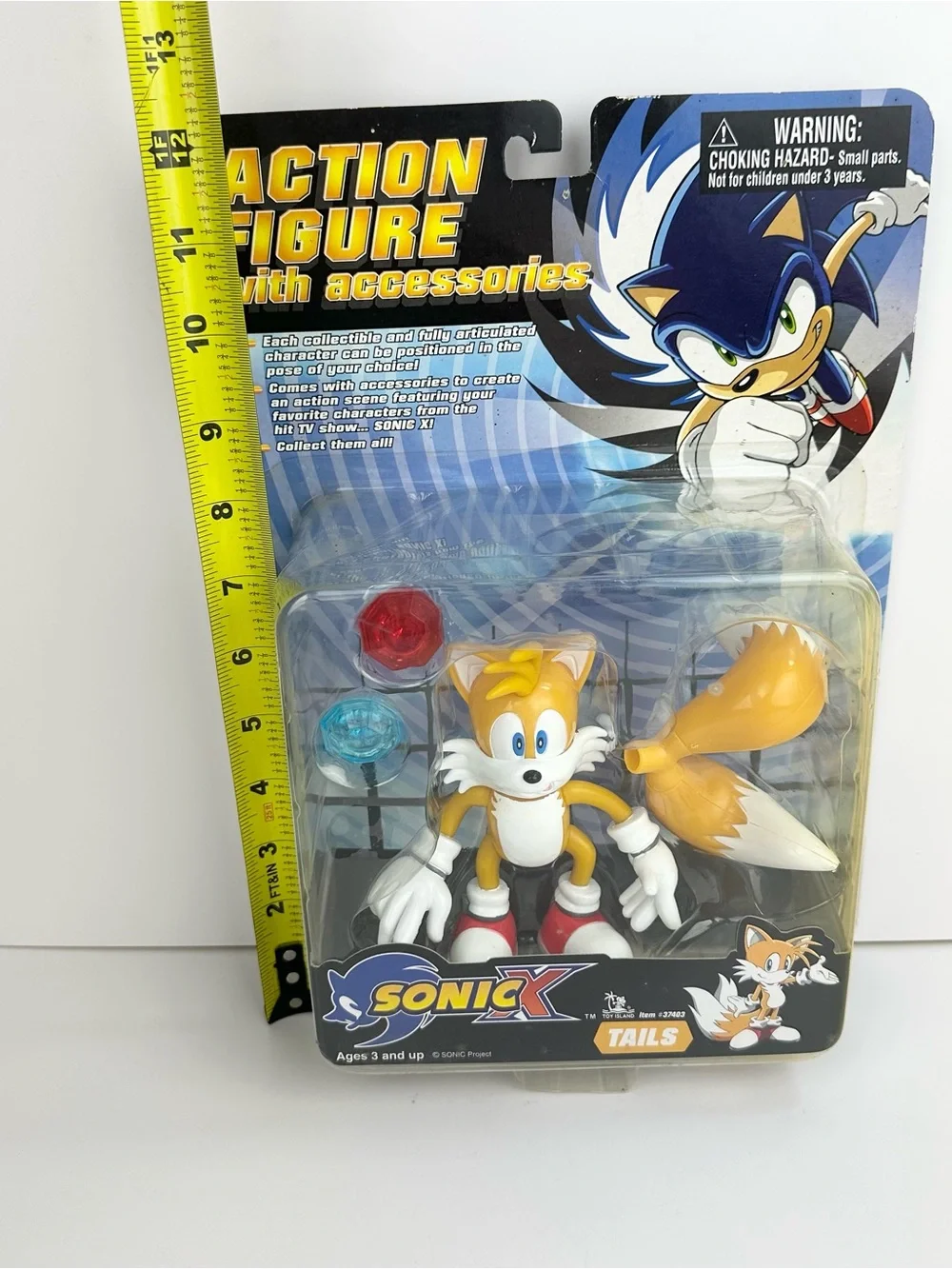 Vintage Sonic X Tails Action Figure with Accessories – Original Packaging